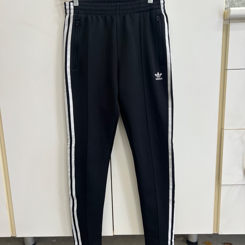 Adidas Three Stripe Track Pants- Women's US Size XS- Black and White - Picture 14 of 14